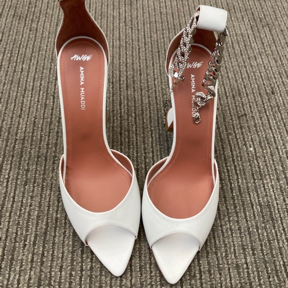 NIB Amina Muaddi Flasko sandals without ankle straps - Picture 9 of 9